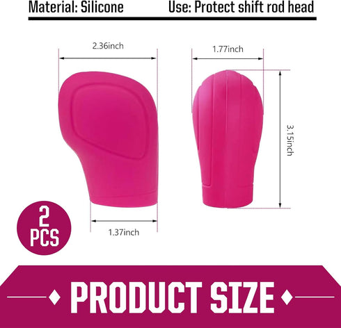 2 PCS Car Gear Shift Head Cover, Comfortable Handle Handbrake Shifter Cover, Anti-Slip Auto Knob Gear Stick Protector, Replacement Decorative Acce...