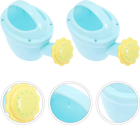 STOBOK Watering Can, 2pcs Toys Watering Can Watering Can Toy with Handle Gardening Tools Beach Sand Toys for Indoor and Outdoor, Bath Toys...