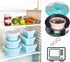 Collapsible Bowls, GLE2016 Silicone Collapsible Food Storage Containers with Lids for Camping, Round Silicone Lunch Containers, Microwave, Dishwas...