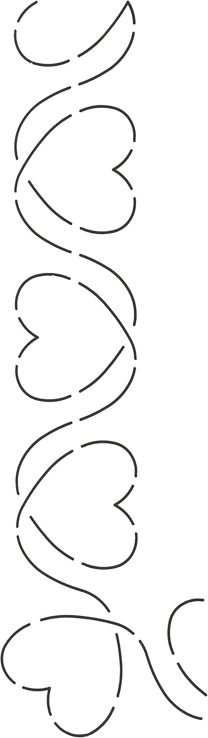 Quilting Creations Scrolling Hearts Border Quilt Stencil, 2-1/2"...