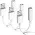 Apple MFi Certified 3 Pack Headphone Adapter for iPhone Connects Lightning to 3.5mm Dongle Auxiliary Audio Splitter Cable AKAVO Adapter Compatible...