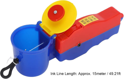 Fafeicy Chalk Box, Plastic Line Carpenter Ink Marker with 15 Meters Long Cotton Thread, Manual Scriber Measuring Tool for Woodworking Marking Meas...