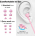 Joymiso Tangle Free Earbuds for Kids Women Small Ears with Case, Comfortable Lightweight in Ear Headphones, Flat Cable Ear Buds Wired Earphones wi...