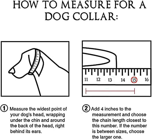 Durable Walking Dog Training Collar, Strong Stainless Steel Chain for Small Middle Dogs Black Color?15mm,18“?...