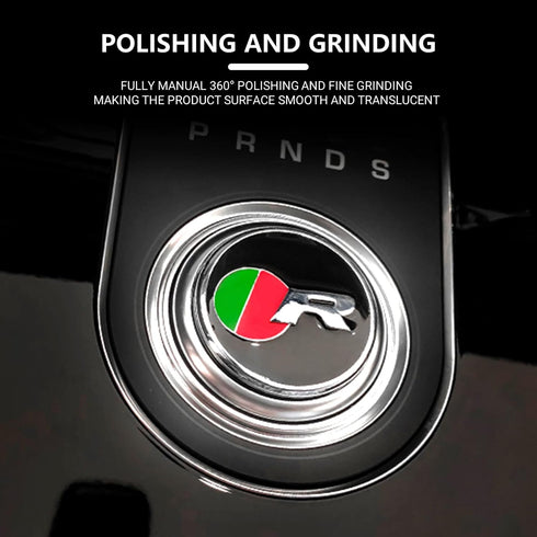 ARKPSKNIGHT Gear Shift Knob Cover,Sports Preformance Modification,Brand Logo Badge Decal Compatible with Jagvar Accessories(R-Sports)...