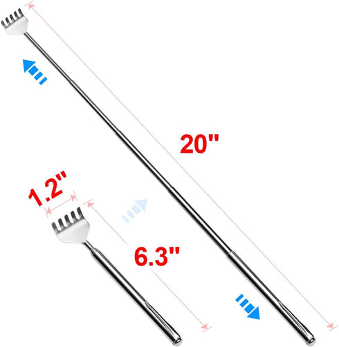 Claw Back Scratcher Extendable, Metal Portable Telescopic Backscratchers 8 Pack for Men Women...
