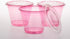 Golden Apple, 9oz-50sets Pink Red Plastic Cups with Clear Flat no Hole lids…...