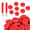 Red Caulking Cap 46 Piece Caulk Caps Tube Anew Saver Airtite Adhesive Saving Nozzle Tips Covers...