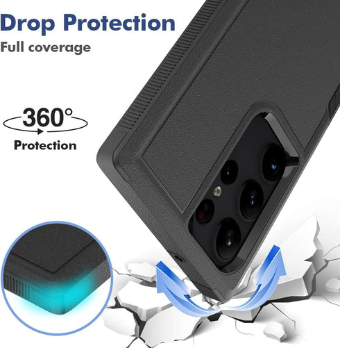 for Samsung Galaxy S23 Ultra Case: Dual Layer Protective Heavy Duty Cell Phone Cover Shockproof Rugged with Screen Protector - Military Protection...