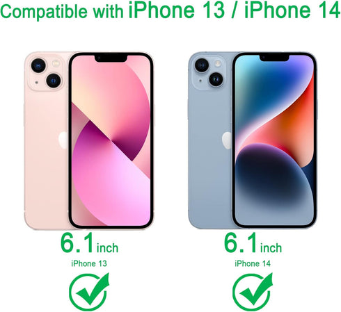 JJGoo Compatible with iPhone 14 Case Clear, Soft Shockproof Protective Slim Thin Phone Bumper Cover Transparent Phone Case, Translucent Blue...