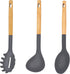Nonstick Silicone Cooking Spoons Set, 3 PCS Large Soup Ladle Solid Spoon Pasta Server for Spaghetti Sauce Serving Stirring, Heat Resistant Kitchen...