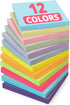 Sticky Notes, 12 Pads, Sticky Notes 3x3 Inches, Coloful Sticky Note Pads, Easy to Stick for School, Office and Home - Vibrant Colors...