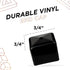 Made in USA Prescott Plastics 0.75" Inch Square Vinyl Plug Insert (20 Pack), Black Rubber Flexible End Cap for Metal Tubing, Fence, Glide Insert f...