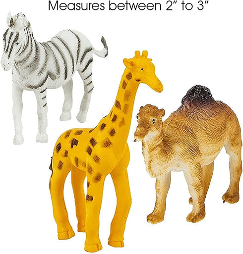 ArtCreativity Safari Animal Figurines Playset for Kids, Set of 12, Assorted Small Animal Figures, Sturdy Plastic Toys, Fun Zoo Theme Birthday Part...