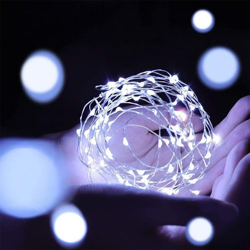 VOOKRY 12 Pack Fairy Lights Battery Operated, 30 LEDs Mini Starry String Lights 10 ft Silvery Copper Wire Lights, Works for DIY Wedding Centerpiec...