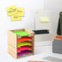 Sticky Note Holder Sticky Note Organizer 3”x3” Wood Sticky Notes Holder Desktop Non Sticky Notes Sticky Notepad Organizer for Office Home School D...