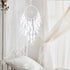 Dremisland White Feathers Dream Catcher Wall Hanging Elegant Wall Art Room Decoration for Windows Balcony Bedroom Wedding Party Gift for Girls and...