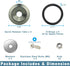JDM Bumper Quick Release Front Rear Bumper Fasteners, 4 Piece (Gray), 8 x O-Ring...
