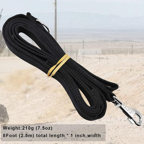 8ft Double Handle Traffic Dog Leash, Heavy Duty Tactical Dog Leash, Thick Nylon Dog Training Leash with 2 Traffic Control Handle for Medium Large ...