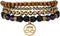 SPUNKYsoul Lotus New Beginnings Bracelet Hematite Amethyst and Lava for healing Stack Bracelet Set Collection...