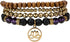 SPUNKYsoul Lotus New Beginnings Bracelet Hematite Amethyst and Lava for healing Stack Bracelet Set Collection...
