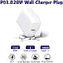iPhone Fast Charger Cable,Fast Charger iPhone 20W PD USB C Wall Charger Type C Power Adapter Lightning Cable Fast Charging Plug Compatible with iP...
