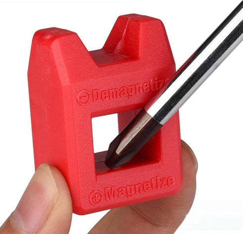Red Bit Magnetizer Magnetiser Demagnetiser Universal Magnetizer & Demagnetizing Tool for Screwdrivers Bits & Tool Tips Magnetization ABS...