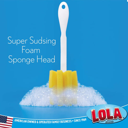 Lola Products Glass & Jar Sponge Brush, Star Shaped, Foam Material, Dishwasher Safe, Non-Scratch, Perfect for Glasses, Jars, Mugs, Bottles. 6 Pack...
