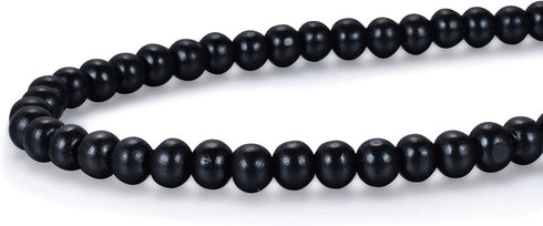 450pcs 8mm Black Wood Beads Round Ball Wooden Spacer Beads for Bead Crafts Making (2mm Hole)...