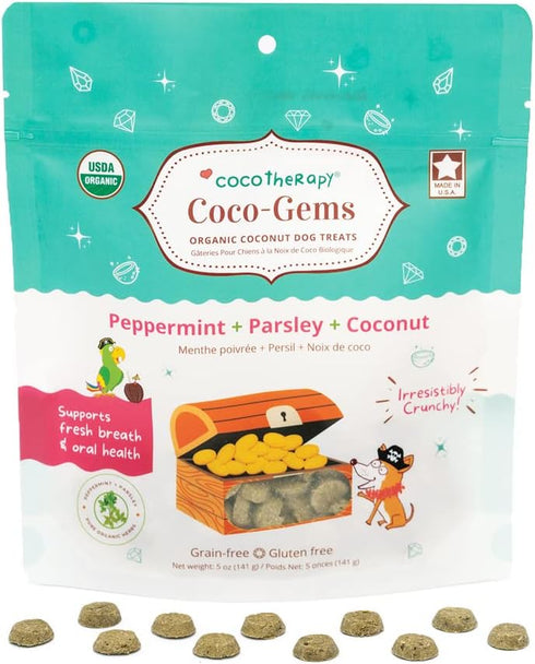 CocoTherapy Coco-Gems Dog Training Treat (Peppermint + Parsley) 5 Oz....