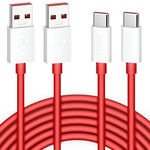Jelanry OnePlus SUPERVOOC/Warp Charging Cable 65W 80W, 2Pcs 3.3FT USB Type C Cable Dash Charging Cable Rapid Data Syncing Fast Charger Cable for O...