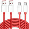 Jelanry OnePlus SUPERVOOC/Warp Charging Cable 65W 80W, 2Pcs 3.3FT USB Type C Cable Dash Charging Cable Rapid Data Syncing Fast Charger Cable for O...