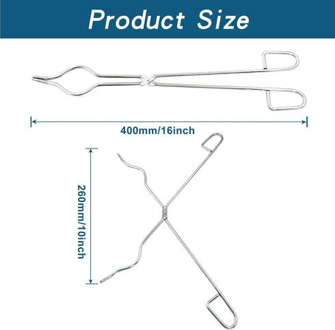 Moicstiy 16 Inch Crucible Tongs Professional Grade Stainless Steel Crucible Clamp for Laboratory, Industry...