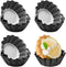 DaKuan 12 Packs Egg Tart Mold, Cupcake Cake Muffin Mold Mini Pie Pans Tin Pan Baking Tool, Carbon Steel- 2.6 Inch...