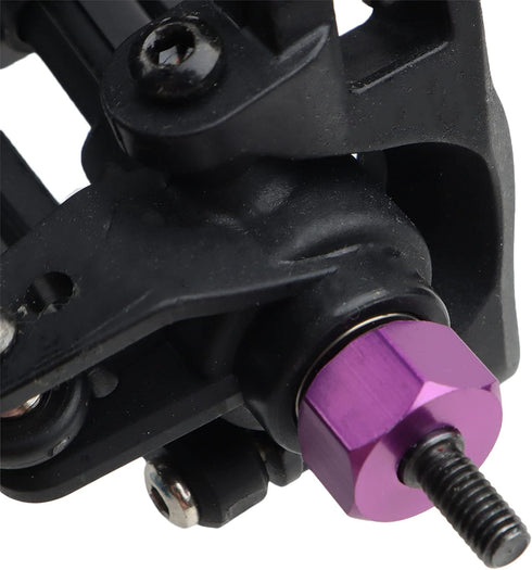 12mm Hex Wheel Hub Mount, Aluminum 7mm Thick with 2x10mm Stub Axle Pins for 1/10 Slash 4x4 & HQ 727 RC Cars Replacement Upgrade Parts (Purple)(Set...
