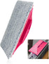 Multifunctional Glass& Window Track Cleaning Tools, Soft Frosted Glass Window Washer Cloth Brush with Study PVA Handle and Scraper, Window Cleaner...