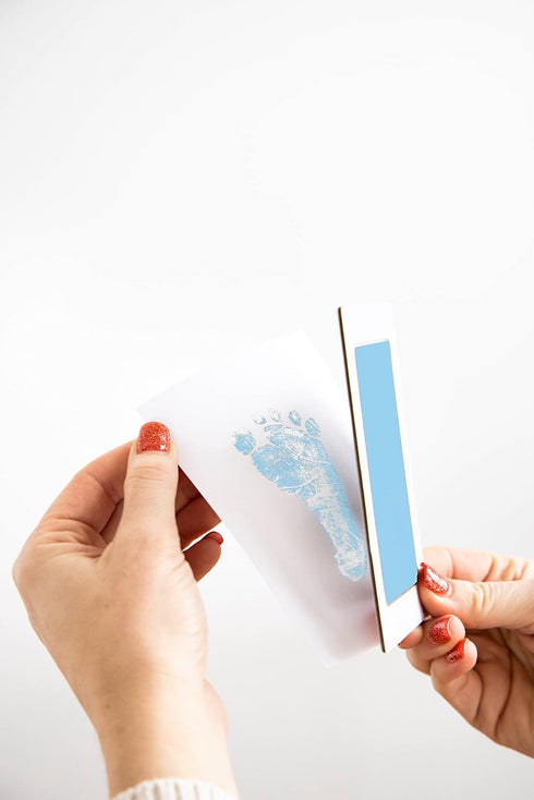 Pearhead Newborn Baby Handprint and Footprint Kit - No Mess Clean-Touch Ink Pad with Impression Cards, Baby Boy Keepsake, Perfect Keepsake for Fam...