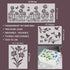Flower Stencils for Painting on Wood - Reusable Wildflower Stencils for Painting on Walls - Rose, Cherry Blossom, Hydrangea, Lily, Sunflower Stenc...