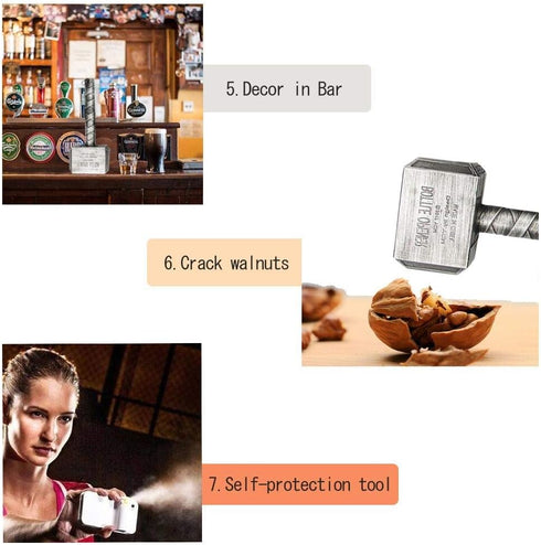2-Pack Magnetic Hammer Shaped Beer Opener and Glove Keychain Bottle Opener, Beer Gifts Bottle Opener for Men, Husband, Dad, Grandpa, Boyfriend...