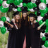 Green Black Silver Balloon Garland Arch Kit, Green Black Balloons Metallic Silver Balloons Video Game Birthday Decorations for Football Video Game...