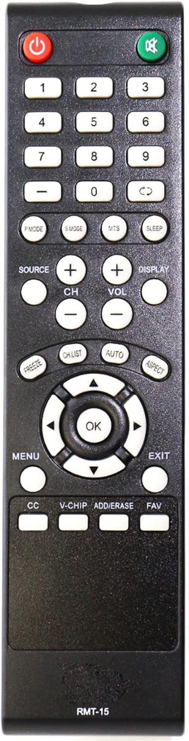 Allimity RMT-15 Replace Remote Compatible with Westinghouse LCD TVs CW26S3CW CW37T6DW CW46T6DW CW46T9FW EW24T7EW EW24T8FW EW40T2XW LD-4055 LD-4065...