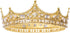 FORSEVEN King Crown for Men Crystal Pearl Wedding Tiaras Birthday Party Round Crowns...