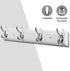 Coat Rack Wall Mounted White, 17" Wooden Modern Wall Coat Hanger with 4 Hooks, Heavy Duty Zinc Alloy Wall Hook Rack for Hanging Coats, Keys, Bags,...