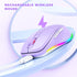 Wireless Mouse Jiggler - LED Wireless Mice with Build-in Mouse Mover, Rechargeable Moving Mouse for Laptop with Undetectable Random Movement Keeps...