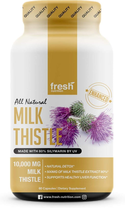 Fresh Nutrition Milk Thistle Capsules (10,000mg)...