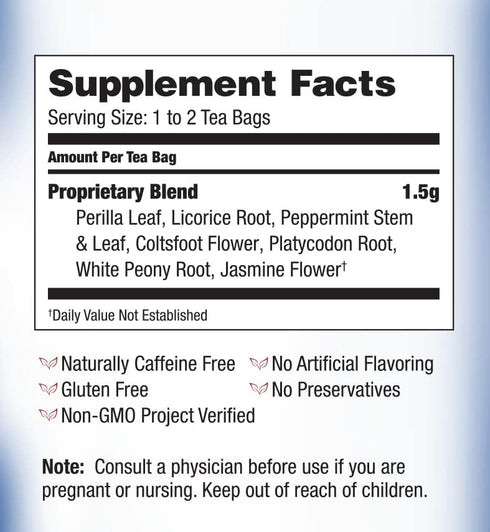 Bravo Tea Lung Soother Caffeine Free 20 Tea Bags...