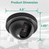 WALI Dummy Fake Security CCTV Dome Camera with Flashing Red LED Light with Security Alert Sticker Decals (SD-1), Black...