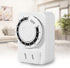 Indoor Mechanical Outlet Timer, 12 Hour Electrical Accurate Countdown Plug in Timing Switch 2 Prong Heavy Duty Grounded Outlet for Energy Saving H...
