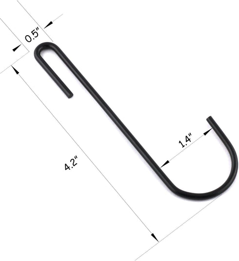 12-Pack 4.2 Inches Black Antistatic coating Steel S hook Cookware Universal Pot Rack Hooks Sturdy Hanging Hooks - Multiple uses for Kitchenware, P...