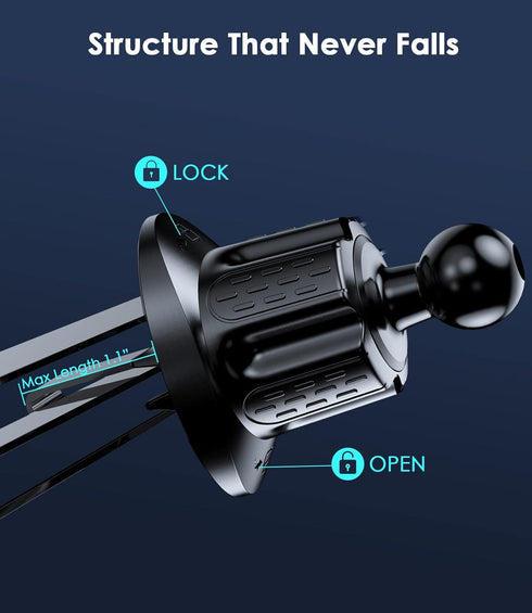 MOKPR Car Air Vent Clip for Diameter 0.67inch ?17mm? Joint Ball Cell Phone Holder for Car & Wireless Car Charger Mount......